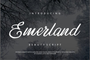 Emerland Font: Elegant Handwritten Script for Makers