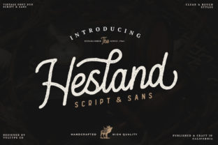 Hesland Font: Vintage Handwritten Style for Digital Marketing