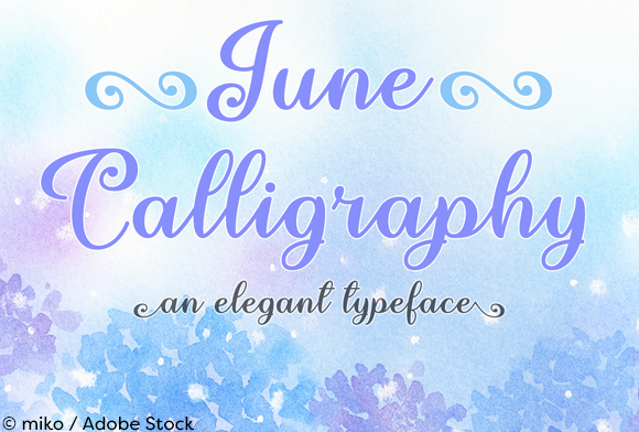 June Calligraphy Font: Elegant Script for Makers