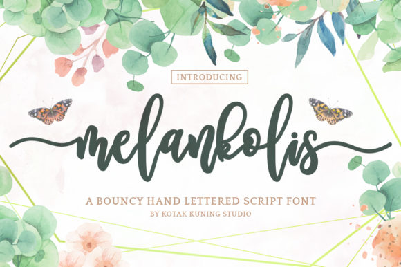 Melankolis Font: Organic Script for Editorial Design