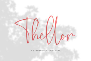 Thellor Font: Elegant Script for Handmade Products